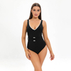 direct China factory cheap black and white color blocked one one piece women bikini 