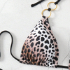 metallic leopard sexy two piece teen slim girl women bikini