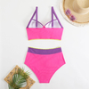 Australian pink bandeau two piece women bikini