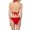 black and red solid color one piece hollow out sexy women bikini