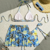 set 3 floral women bikini 