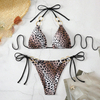 metallic leopard sexy two piece teen slim girl women bikini