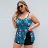 plus size floral ditsy printing women bikini 