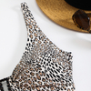 one piece ring linked leopard women bikini