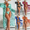 set 3 tropic coconut tree leaf micro mini two piece women bikini with cover up