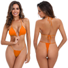 purple pink blue green halter tie neck thong spaghetti extreme sexy women bikini