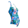 One Piece Halter Deep V Tropical Women Bikini