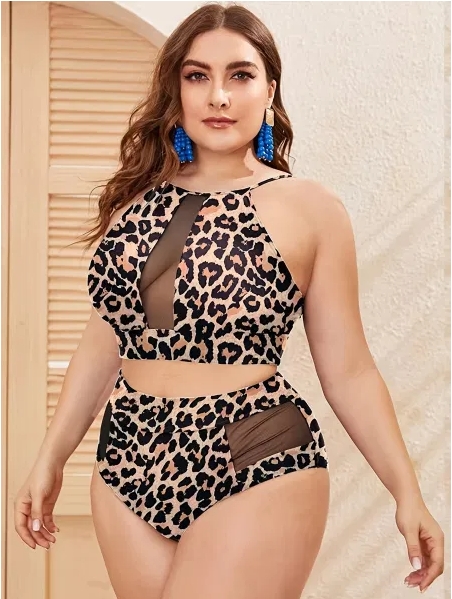 plus size halter bikini