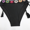 black embroidery two piece women bikini