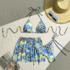 set 3 floral women bikini 