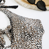 one piece leopard halter neck women bikini