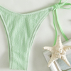 underwire green ruched two piece women swimwear