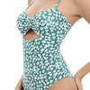 green one piece ditsy girl women bikini